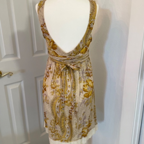 Free People Vintage y2k dress Empire waist eyelet hem raw edges - Picture 3 of 10